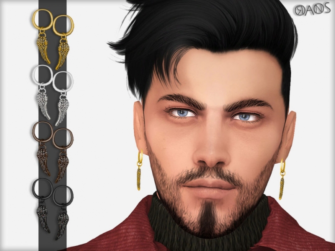 Wing Earrings by OranosTR at TSR » Sims 4 Updates