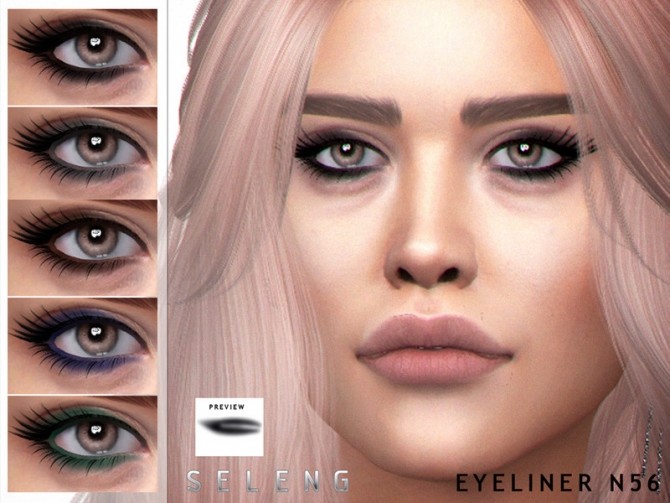 Sims 4 Eyeliner N56 by Seleng at TSR