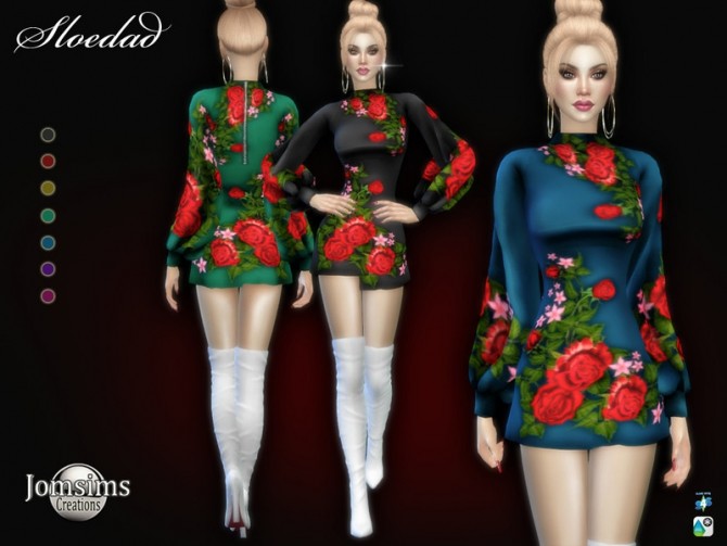 Sims 4 Sloedad little short dress by jomsims at TSR
