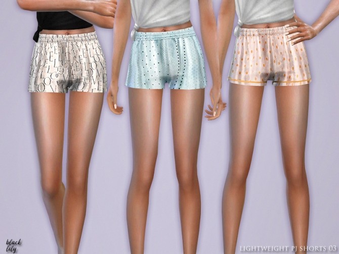 Sims 4 Lightweight PJ Shorts 03 by Black Lily at TSR