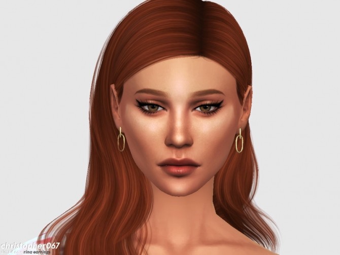 Sims 4 Rina Earrings by Christopher067 at TSR