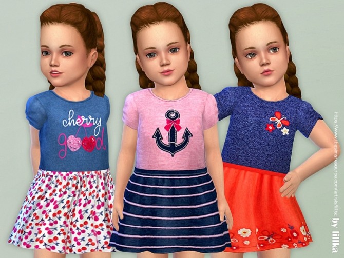 Sims 4 Toddler Dresses Collection P128 by lillka at TSR