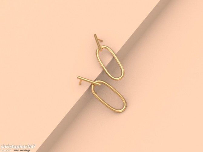 Sims 4 Rina Earrings by Christopher067 at TSR