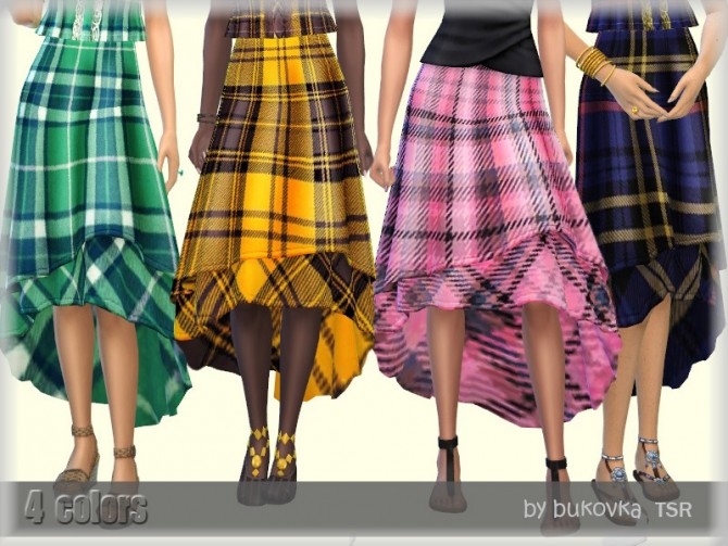 Sims 4 Skirt & Plaid by bukovka at TSR