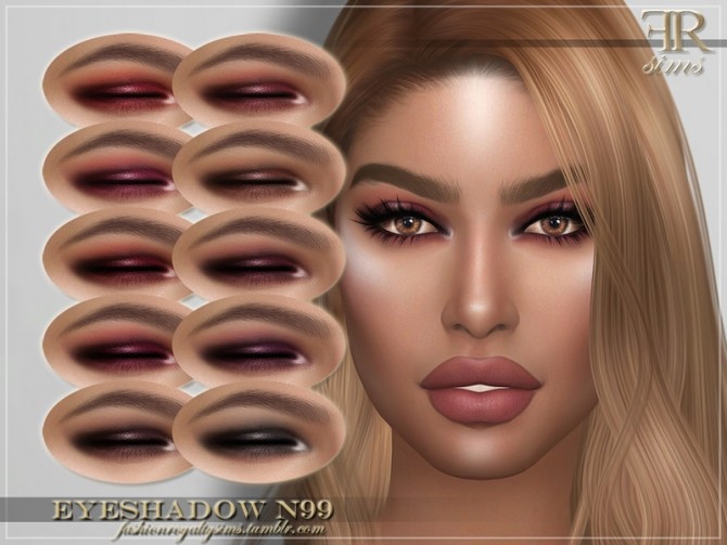 Sims 4 FRS Eyeshadow N99 by FashionRoyaltySims at TSR