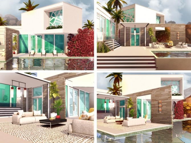 Sims 4 Fabia contemporary house by Rirann at TSR