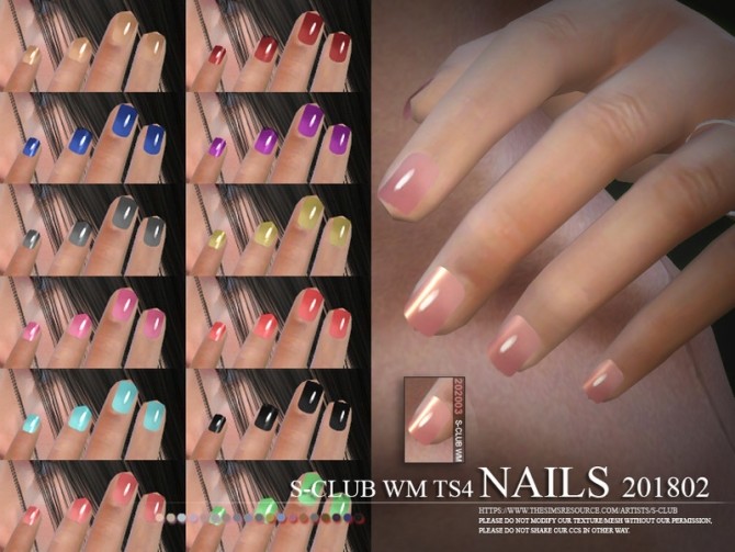 Sims 4 Nails 202003 by S Club WM at TSR