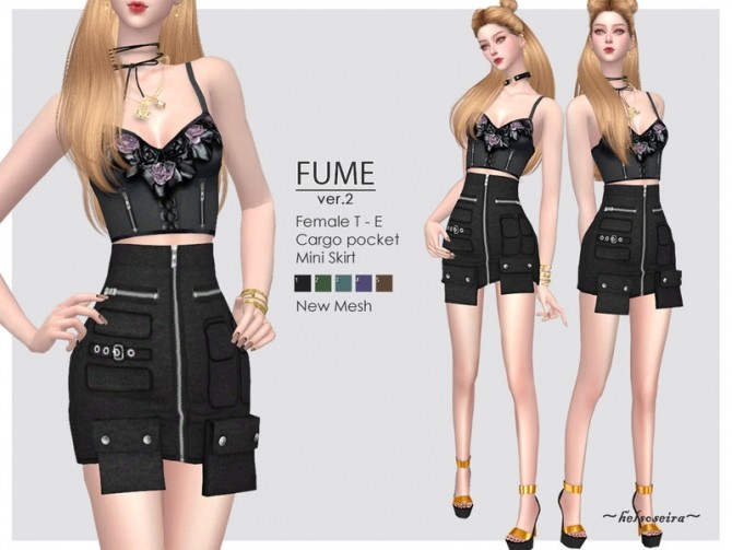Sims 4 FUME Ver.2 Mini Skirt by Helsoseira at TSR