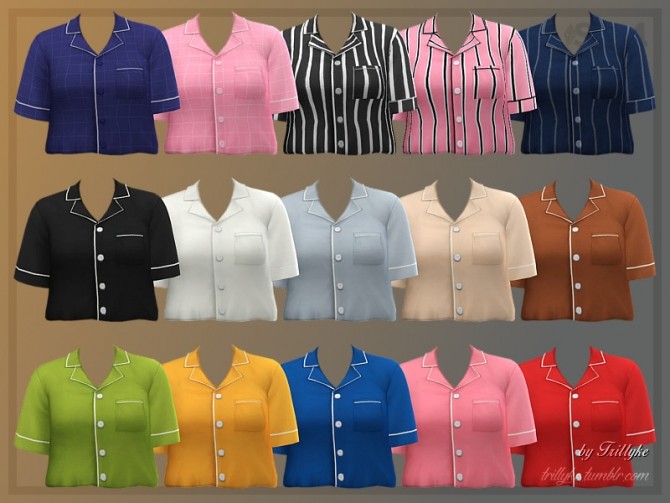 Sims 4 Dreams Come True Pajama Shirt by Trillyke at TSR