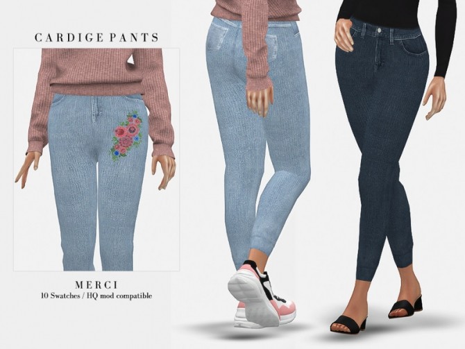 Sims 4 Cardige Pants by Merci at TSR