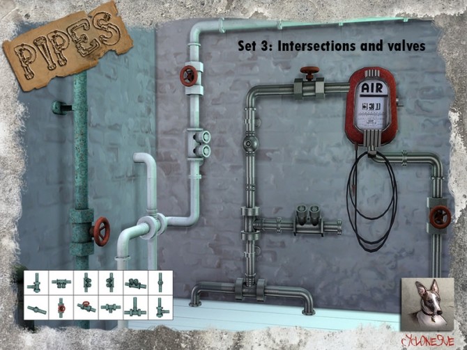 Sims 4 Pipes 3: Intersections and Valves by Cyclonesue at TSR