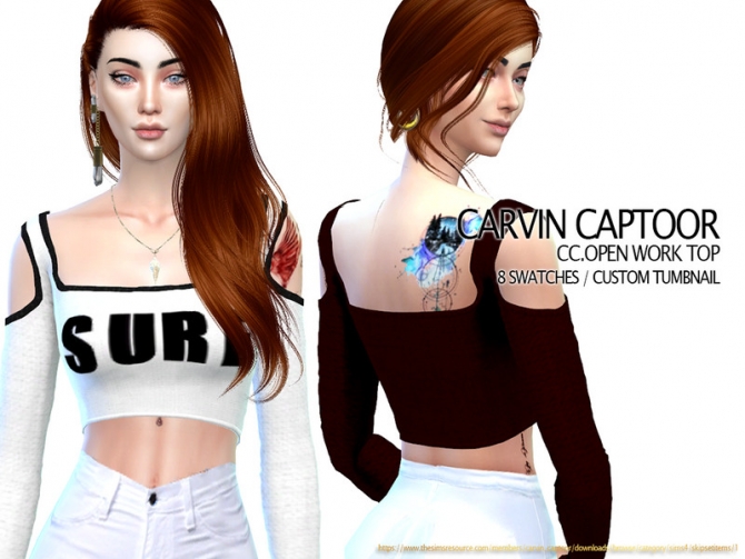 Open Work Top By Carvin Captoor At Tsr » Sims 4 Updates