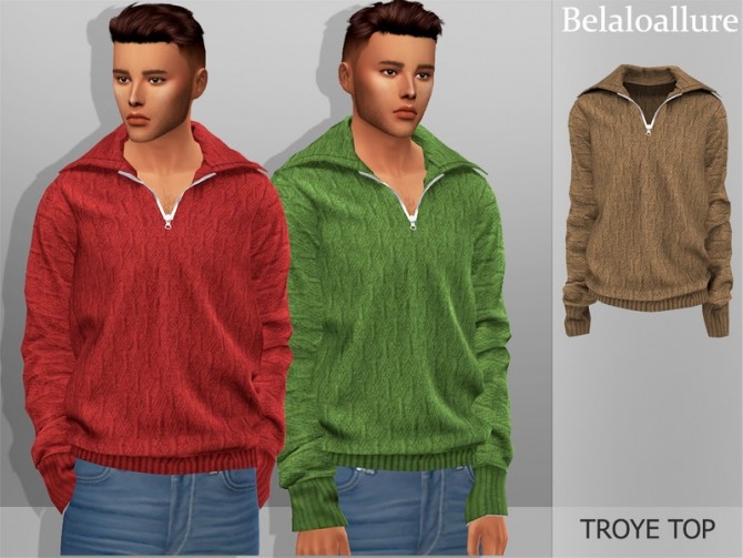 Sims 4 Belaloallure TRoye sweater by belal1997 at TSR