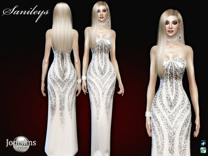 Sims 4 Sanileys dress by jomsims at TSR