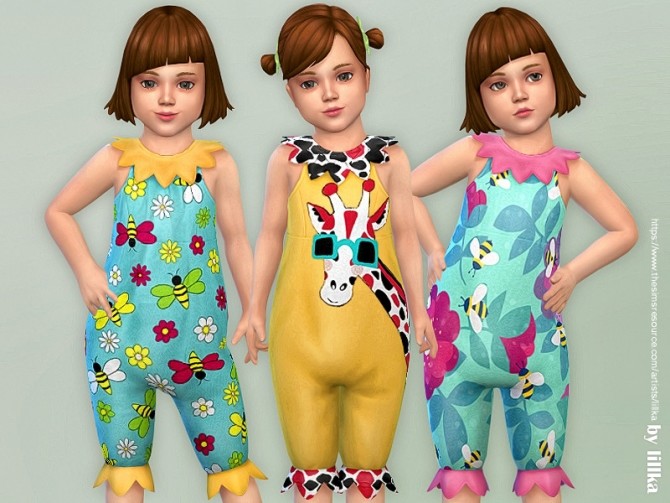 Sims 4 Toddler Summer Romper 06 by lillka at TSR
