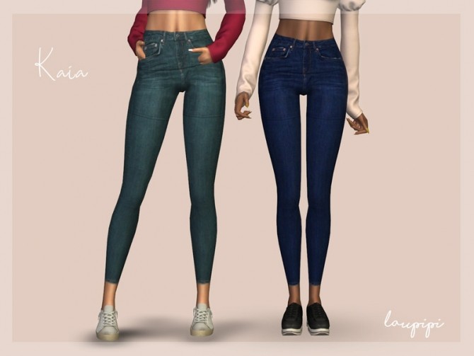Sims 4 Kaia jeans by laupipi at TSR