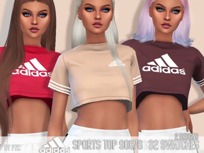 Sims 4 Sports Top 90876 by Pinkzombiecupcakes at TSR