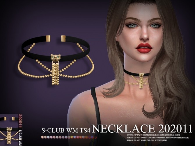 Sims 4 Necklace 201911 by S Club WM at TSR