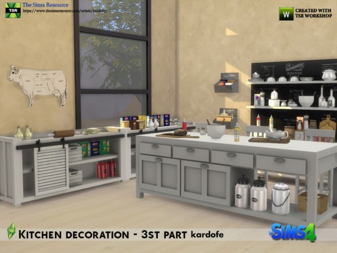 Sims 4 Kitchen decoration 3rd part by kardofe at TSR