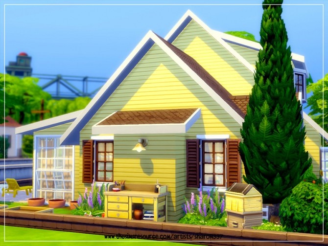 Sims 4 Tiny Yellow house Nocc by sharon337 at TSR