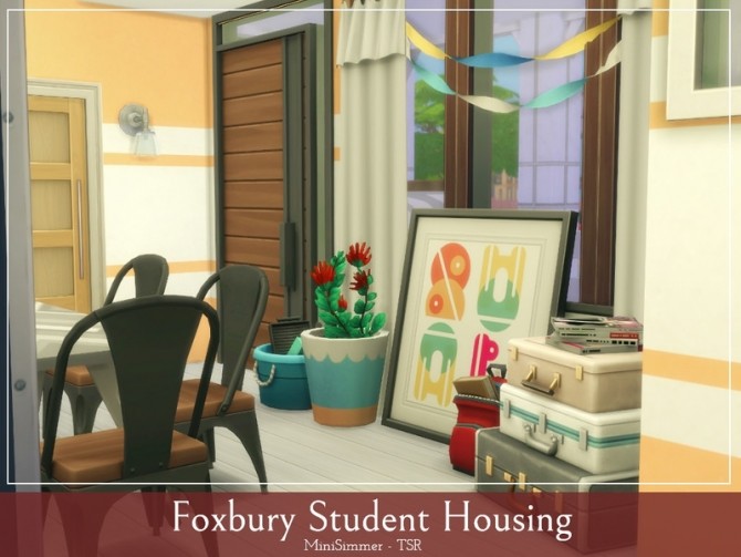 Sims 4 Foxbury Student housing by Mini Simmer at TSR