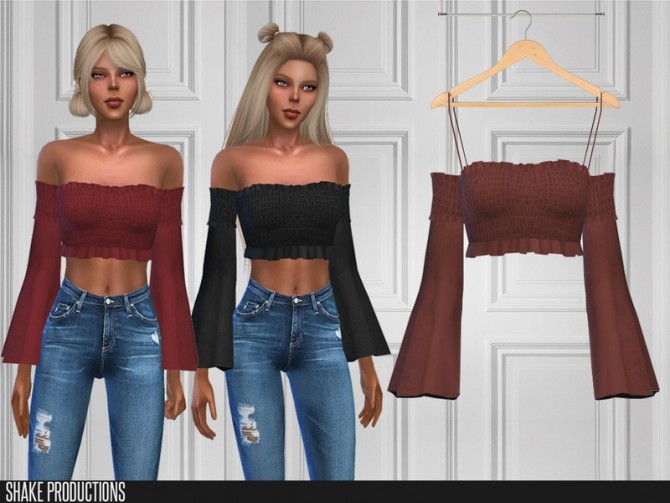 Sims 4 417 Long sleeves Top by ShakeProductions at TSR