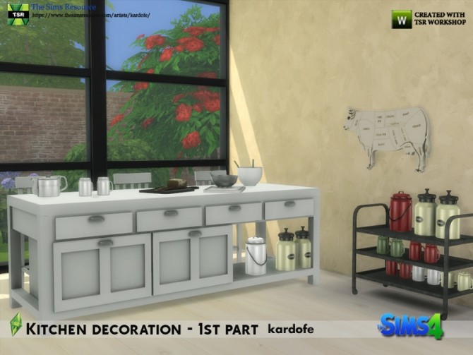 Sims 4 Kitchen decoration 1st part by kardofe at TSR