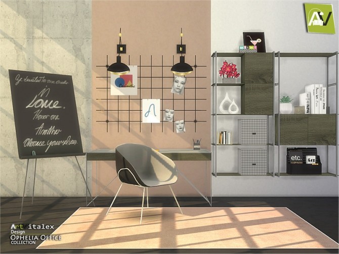 Sims 4 Ophelia Office by ArtVitalex at TSR