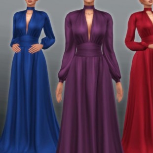 277 Colorful Evening Dress by sims2fanbg at TSR » Sims 4 Updates
