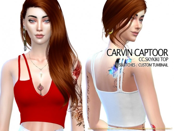 Sims 4 Skykiki top by carvin captoor at TSR