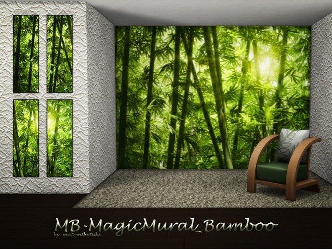 Sims 4 MB Magic Mural Bamboo by matomibotaki at TSR