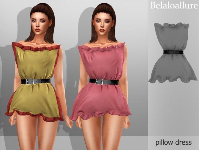 Sims 4 Belaloallure pillow dress by belal1997 at TSR