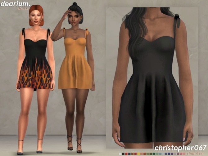 Sims 4 Dearium Dress by Christopher067 at TSR