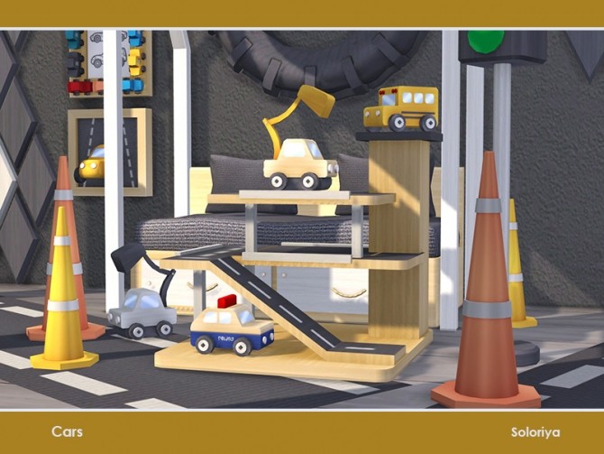 Sims 4 Cars room set by soloriya at TSR