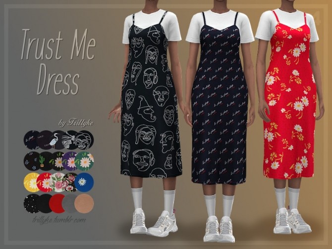 Sims 4 Trust Me Dress by Trillyke at TSR