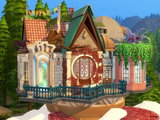 Sims 4 Howls Flying Castle by Ineliz at TSR