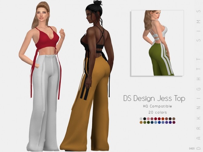 Sims 4 DS Design Jess Top by DarkNighTt at TSR