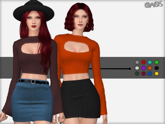 Sims 4 Cut Out Top by OranosTR at TSR