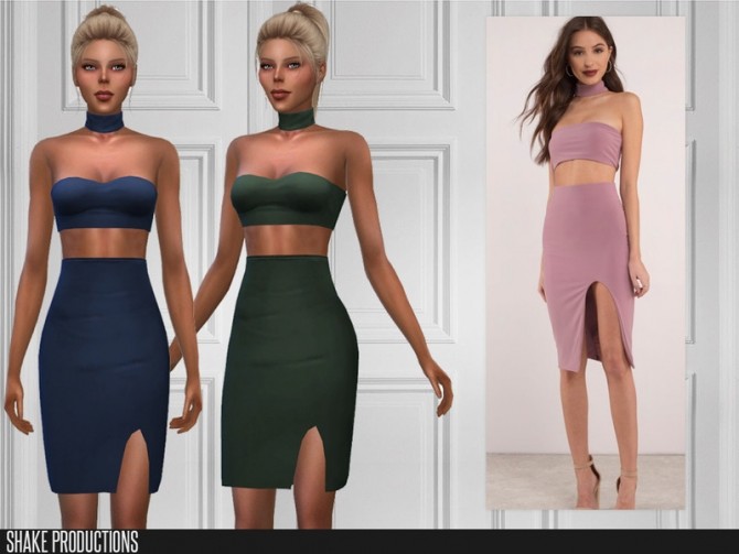 Sims 4 422 Dress by ShakeProductions at TSR