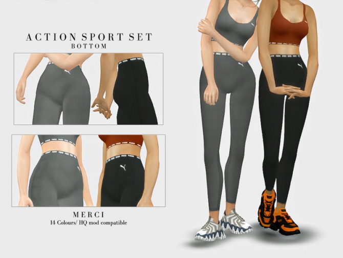 Action Sport Set Bottom by Merci at TSR » Sims 4 Updates