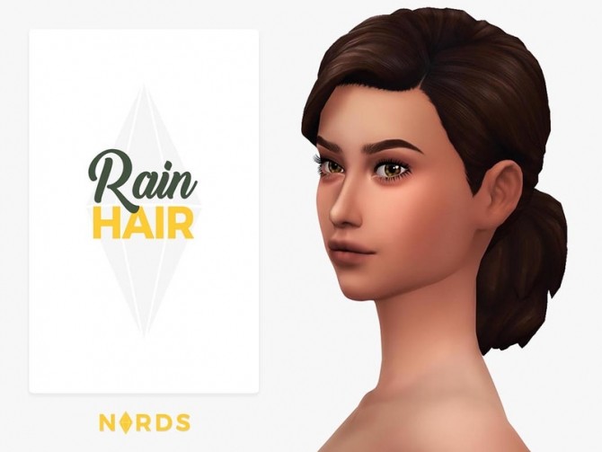 Sims 4 Rain Hair by Nords at TSR