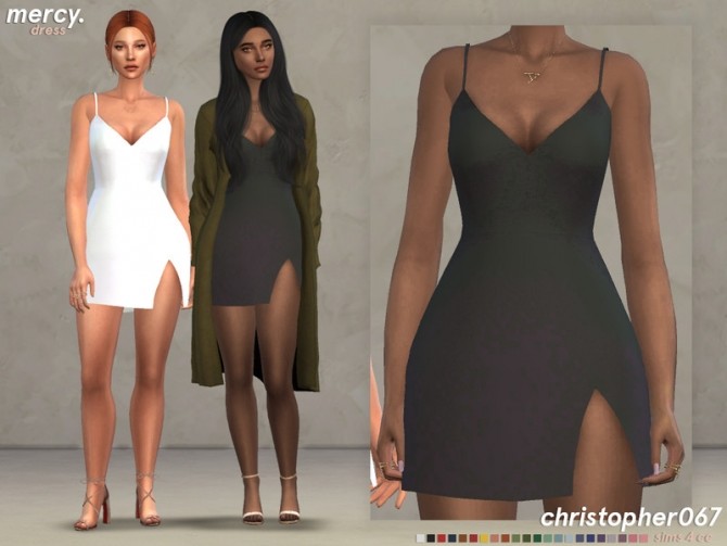 Sims 4 Mercy Dress by Christopher067 at TSR