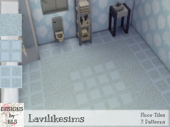 Sims 4 Cracked Mosaic Floor by lavilikesims at TSR