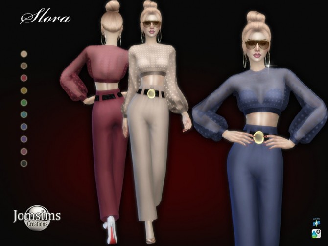 Sims 4 Slora outfit by jomsims at TSR