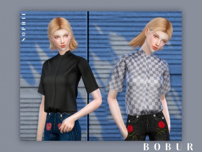 Sims 4 Sophie blouse by Bobur3 at TSR