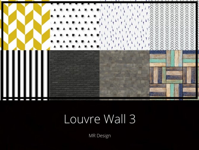 Sims 4 Louvre Wall 3 by MR Design at TSR