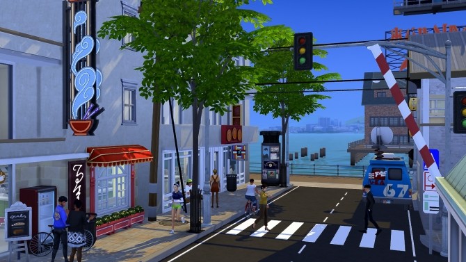 Sims 4 City street at Mrs.MilkiSims