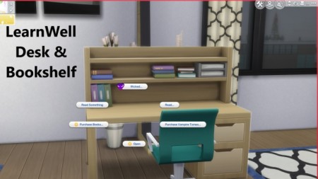 LearnWell Desk & Bookshelf by EynSims at Mod The Sims