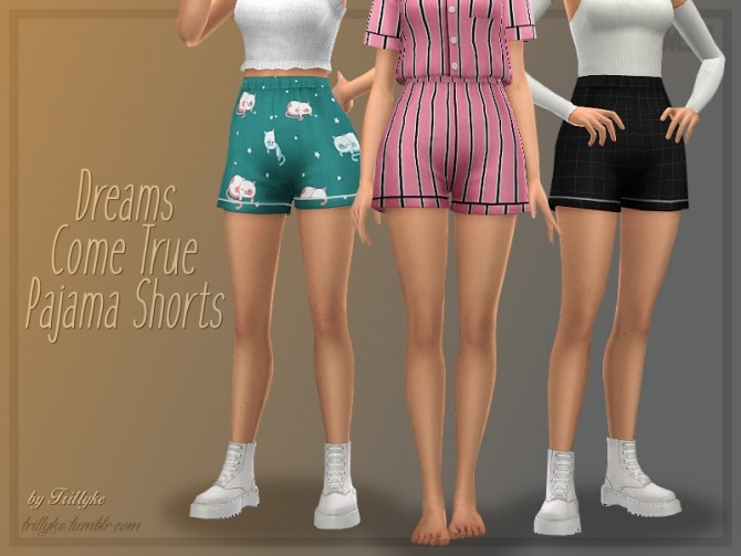 Sims 4 Dreams Come True Pajama Shorts by Trillyke at TSR