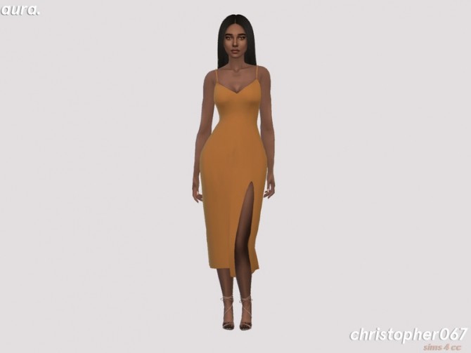 Sims 4 Aura Dress by Christopher067 at TSR